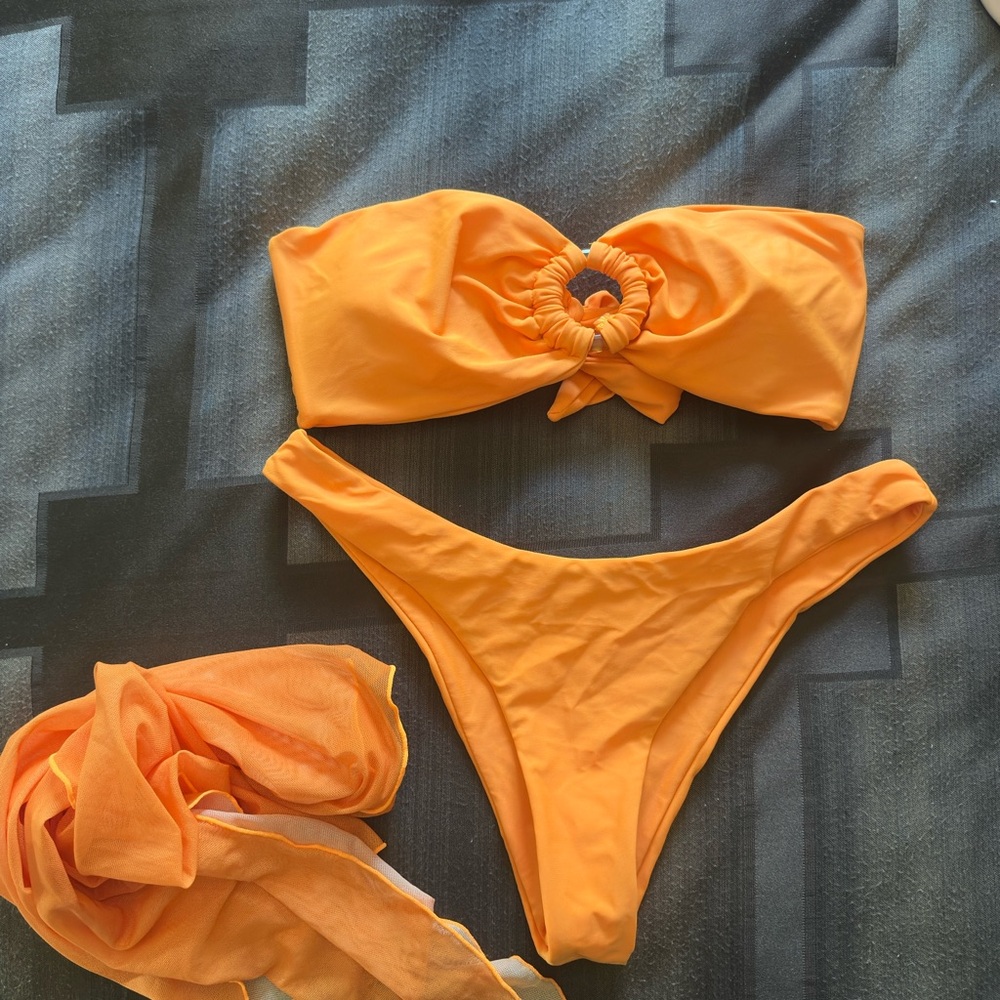 Vibrant Orange Bikini Set
